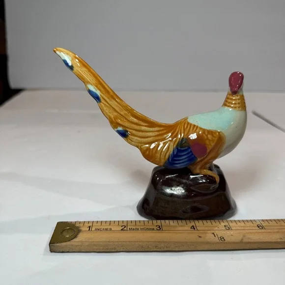 Vintage Ceramic Pheasant Figurine Mid Century Bird/Pheasant Statue cottagecore - Picture 3 of 8